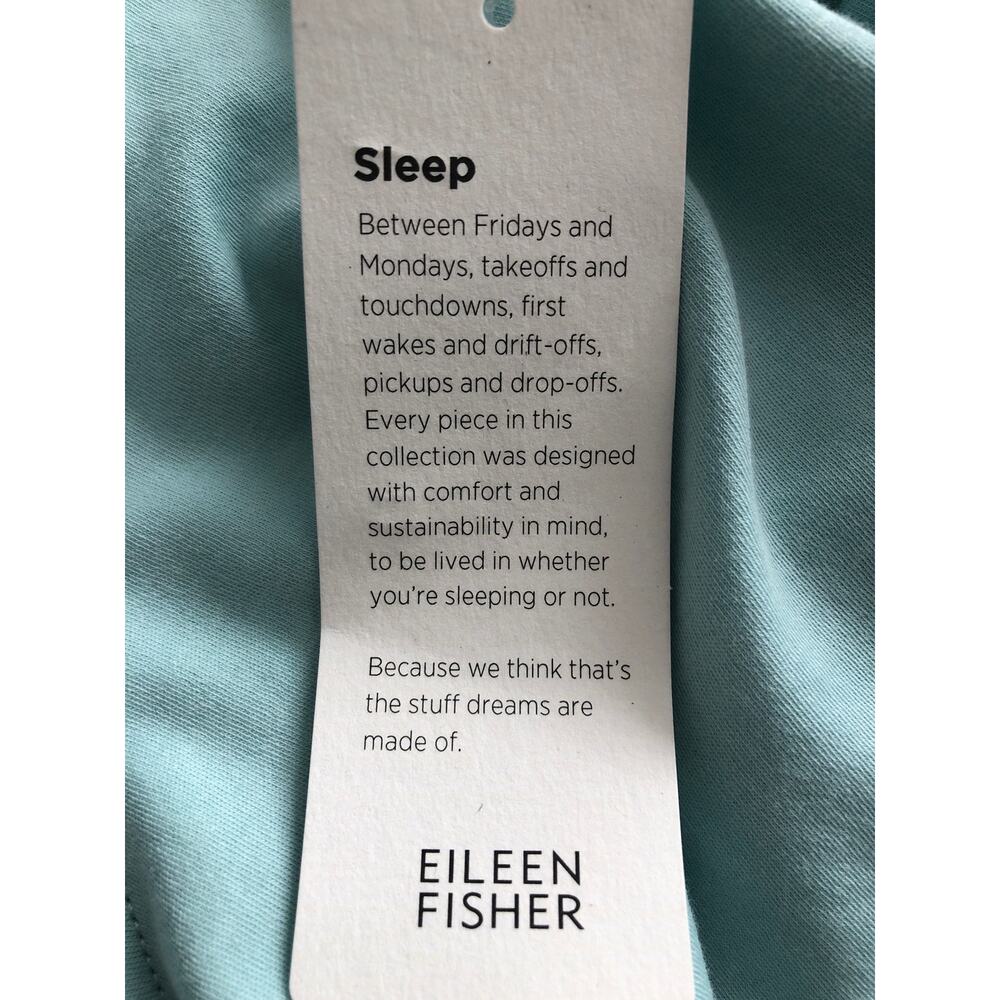 EILEEN FISHER cotton Tank Top in Pool aqua blue NWT - Picture 6 of 8